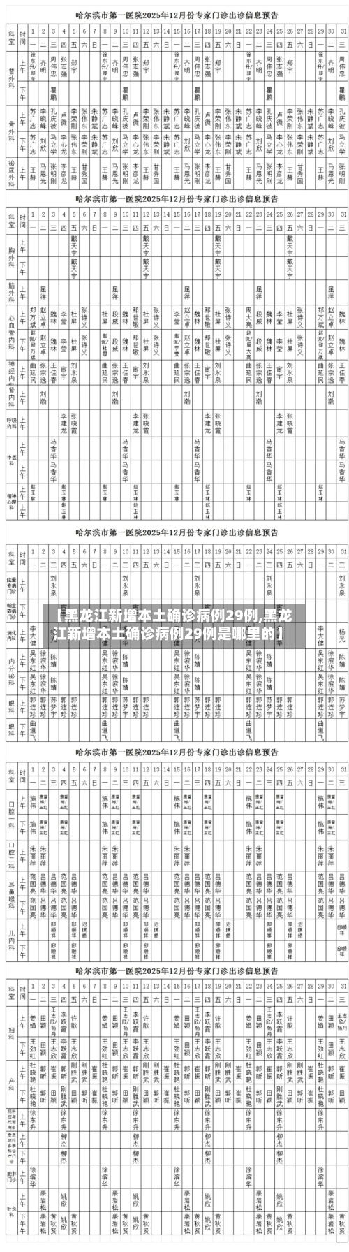【黑龙江新增本土确诊病例29例,黑龙江新增本土确诊病例29例是哪里的】