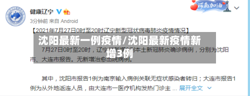 沈阳最新一例疫情/沈阳最新疫情新增3例-第2张图片