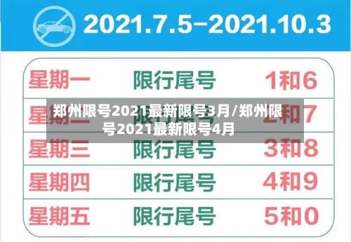 郑州限号2021最新限号3月/郑州限号2021最新限号4月-第2张图片