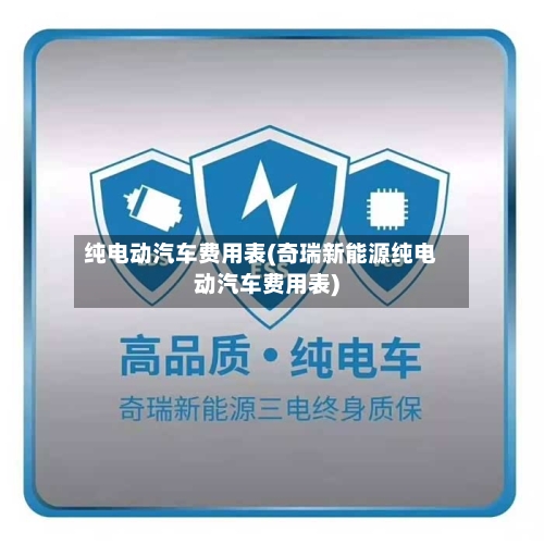 纯电动汽车费用表(奇瑞新能源纯电动汽车费用表)-第2张图片