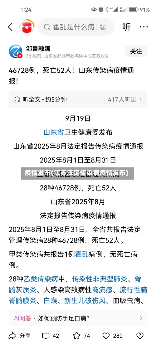 疫情发布(江苏法定传染病疫情发布)-第2张图片