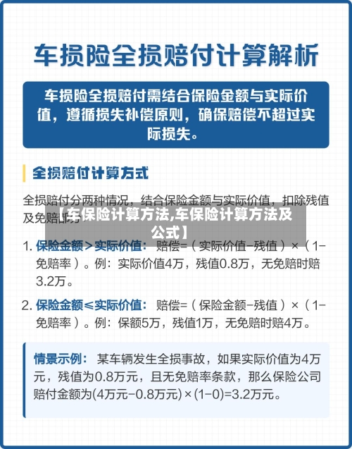 【车保险计算方法,车保险计算方法及公式】