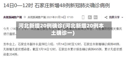 河北新增20例确诊(河北新增20例本土确诊一)