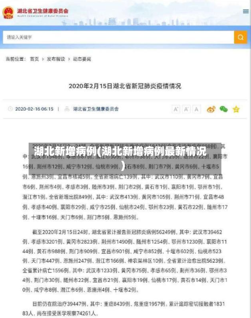 湖北新增病例(湖北新增病例最新情况)
