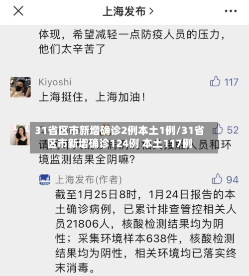 31省区市新增确诊2例本土1例/31省区市新增确诊124例 本土117例