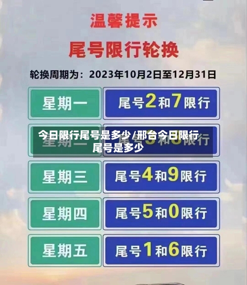 今日限行尾号是多少/邢台今日限行尾号是多少-第2张图片
