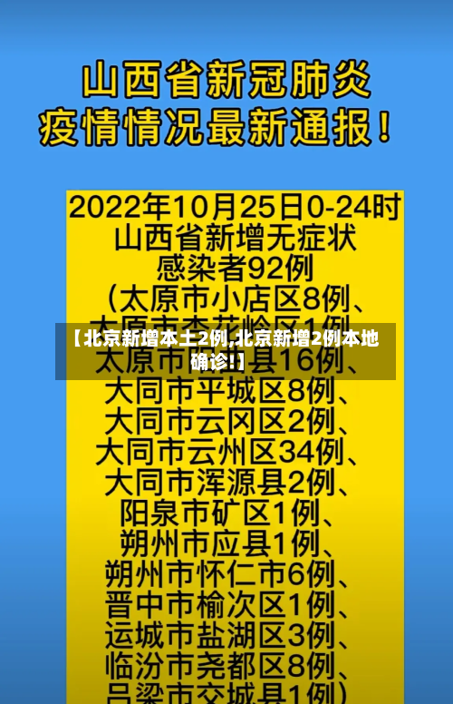 【北京新增本土2例,北京新增2例本地确诊!】-第2张图片